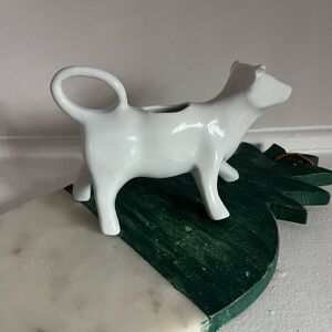 Vintage White Ceramic Cow Creamer